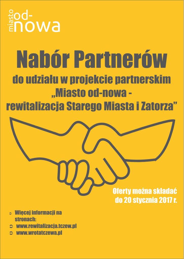 Ogłoszono nabór do udziału w projekcie partnerskim pn. „Miasto od-nowa – rewitalizacja Starego Miasta i Zatorza w Tczewie”